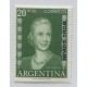 ARGENTINA SERVICIO OFICIAL GJ 702 EVITA ESTAMPILLA VALOR FINAL DE LA SERIE EVA PERON NUEVA MINT U$ 80 + 50 %