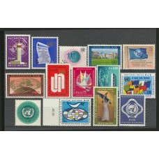 NACIONES UNIDAS 1969 OFICINA DE GINEBRA Yv. 1/14 SERIE COMPLETA ESTAMPILLAS MINT 31 EUROS