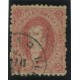 ARGENTINA 1864 GJ 19b RIVADAVIA ESTAMPILLA DE 1ra TIRADA CON VARIEDAD DOBLE IMPRESIÓN PARCIAL BIEN NOTABLE U$ 72