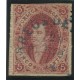 ARGENTINA 1864 GJ 19h RIVADAVIA ESTAMPILLA DE 1ra TIRADA VARIEDAD FILIGRANA INVERTIDA QUE ADEMAS ES PAPEL RAYADO DE HERMOSO COLOR POR OXIDACION DE LA TINTA, MUY RARO EJEMPLAR U$ 575