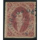 ARGENTINA 1864 GJ 19h RIVADAVIA ESTAMPILLA DE 1ra TIRADA VARIEDAD FILIGRANA INVERTIDA QUE ADEMAS ES PAPEL RAYADO DE HERMOSO COLOR POR OXIDACION DE LA TINTA, MUY RARO EJEMPLAR U$ 575