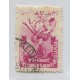 ARGENTINA 1948 GJ 959 ESTAMPILLA USADA CON IMPRESIÓN PARCIAL SOBRE GOMA