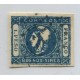 ARGENTINA 1859 GJ 17Ah CABECITA VARIEDAD COLOR AZUL VERDOSO PAPEL MUY GRUESO, MUY RARO U$ 275