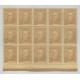 ARGENTINA 1935 GJ 773 SARMIENTO BLOQUE DE 15 ESTAMPILLAS NUEVAS MINT VARIEDAD RETINTADO TOTAL SOBRE LA GOMA