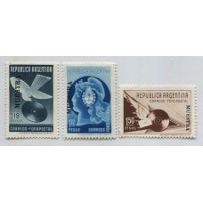 ARGENTINA 1939 GJ 836/8 SERIE COMPLETA NUEVA CON GOMA SOBRECARGA MUESTRA RARA EN FONOPOSTAL