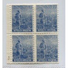 ARGENTINA 1915 GJ 388 CUADRO DE ESTAMPILLAS NUEVAS CON GOMA U$ 46