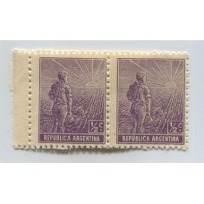 ARGENTINA 1911 GJ 328b PAREJA CON Y SIN FILIGRANA NUEVA MINT