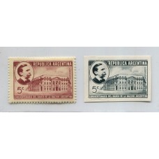 ARGENTINA 1941 GJ 853 BANCO NACION ENSAYO EN PAPEL DE FRENTE SATINADO COLOR NO ADOPTADO