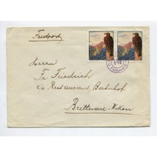 SUIZA 1940 SOBRE CORREO MILITAR CIRCULADO CON ESTAMPILLAS FELDPOST TEMATICA AVES