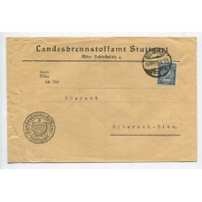 ALEMANIA 1922 SOBRE CORREO OFICIAL CON FRANQUEO DE 2 MARCOS