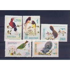 BHUTAN SERIE COMPLETA MINT AVES PAJAROS