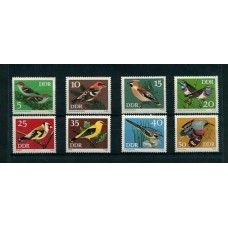 PAJAROS AVES ALEMANIA DDR SERIE COMPLETA DE ESTAMPILLAS MINT