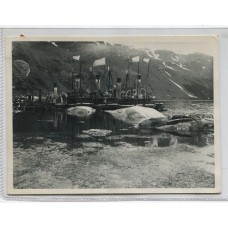 ANTARTIDA ARGENTINA 1945 FOTOGRAFIA DE LA CAZA DE BALLENAS EN GRYTVIKEN SOUTH GEORGIAS, DE FECHA TENTATIVA RARA