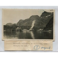 ANTARTIDA ARGENTINA 1945 FOTOGRAFIA FACTORIA BALLENERA EN GRYTVIKEN SOUTH GEORGIAS, DE FECHA TENTATIVA RARA