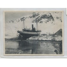 ANTARTIDA ARGENTINA 1945 FOTOGRAFIA DE LAS INSTALACIONES PARA LA CAZA DE BALLENAS EN GRYTVIKEN SOUTH GEORGIAS, DE FECHA TENTATIVA RARA