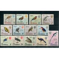 GAMBIA PAJAROS Y AVES SERIE COMPLETA DE ESTAMPILLAS MINT