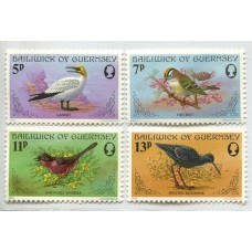 GUERNSEY AVES SERIE COMPLETA DE ESTAMPILLAS MINT FLORES