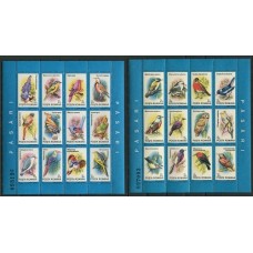 AVES RUMANIA SERIE COMPLETA DE ESTAMPILLAS MINT EN BLOQUES