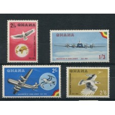 AVIONES AVES GHANA SERIE COMPLETA DE ESTAMPILLAS MINT