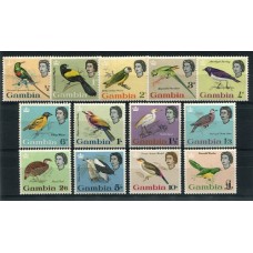 COLONIAS INGLESAS GAMBIA PAJAROS Y AVES SERIE COMPLETA DE ESTAMPILLAS MINT