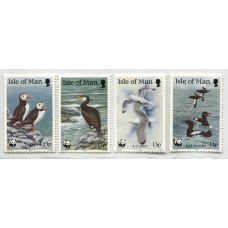 WWF ISLA DE MAN AVES SERIE COMPLETA DE ESTAMPILLAS MINT