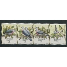 WWF AVES PAJAROS PORTUGAL SERIE COMPLETA DE ESTAMPILLAS NUEVAS MINT