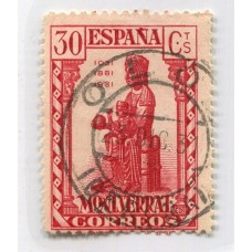 ESPAÑA 1931 Yv. 480 ESTAMPILLA USADA 50 Euros