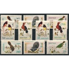 PAJAROS AVES BHUTAN SERIE COMPLETA DE ESTAMPILLAS MINT