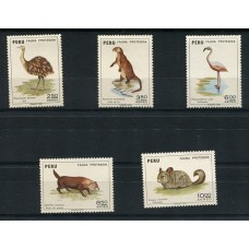 PERU FAUNA SALVAJE SERIE COMPLETA DE ESTAMPILLAS MINT