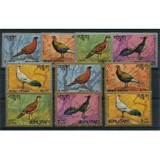 BHUTAN PAJAROS AVES SERIE COMPLETA DE ESTAMPILLAS MINT