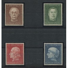 ALEMANIA OCCIDENTAL 1954 Yv. 76/9 SERIE COMPLETA MINT DE LUJO € 70