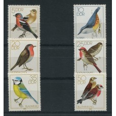 PAJAROS AVES ALEMANIA ORIENTAL SERIE COMPLETA DE ESTAMPILLAS NUEVAS MINT