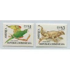 AVES REPUBLICA DOMINICANA SERIE COMPLETA DE ESTAMPILLAS MINT