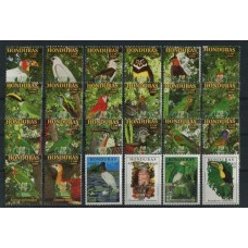 HONDURAS LOROS AGUILAS AVES SERIE COMPLETA DE ESTAMPILLAS MINT