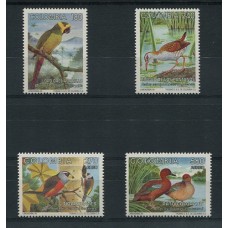 COLOMBIA SERIE COMPLETA DE ESTAMPILLAS MINT AVES LOROS