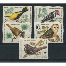 RUSIA AVES PAJAROS LECHUZA SERIE COMPLETA DE ESTAMPILLAS NUEVAS MINT