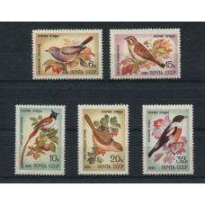 RUSIA AVES PAJAROS SERIE COMPLETA DE ESTAMPILLAS NUEVAS MINT