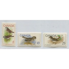 CANADA 1968 AVES PAJAROS SERIE COMPLETA DE ESTAMPILLAS MINT