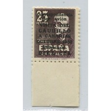ESPAÑA 1950 Yv. AEREO 246 ESTAMPILLA NUEVA MINT CON BORDE DE HOJA LUJO RARA Yv. 750 EUROS EDIFIL 1030 EUROS