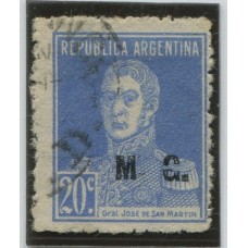 ARGENTINA SERVICIO OFICIAL GJ 177a ESTAMPILLA CON VARIEDAD "M" SIN PUNTO U$ 7,5