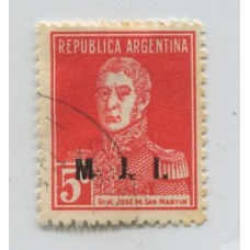 ARGENTINA SERVICIO OFICIAL GJ 412d ESTAMPILLA CON VARIEDAD USADA