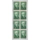 ARGENTINA SERVICIO OFICIAL GJ 741 BLOQUE DE 8 ESTAMPILLAS NUEVAS MINT CON VARIEDAD POR PLIEGUE