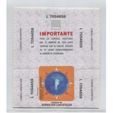 ARGENTINA SERVICIO SELLO CIERRES PARA CAJAS ENVIO GJ L1 NUEVO MINT