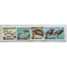 TORTUGAS FAUNA MARINA SERIE COMPLETA DE ESTAMPILLAS MINT ISLAS SALOMON