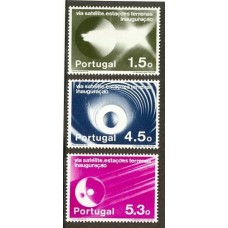 PORTUGAL 1974 Yv. 1214/6 SERIE COMPLETA DE ESTAMPILLAS MINT COMUNICACIONES SATELITALES