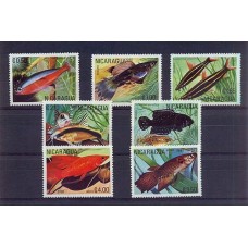 NICARAGUA SERIE COMPLETA MINT FAUNA MARINA PECES