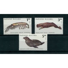 FAUNA MARINA BULGARIA BALLENAS SERIE COMPLETA DE ESTAMPILLAS MINT