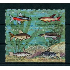 PECES BRASIL SERIE COMPLETA DE ESTAMPILLAS MINT