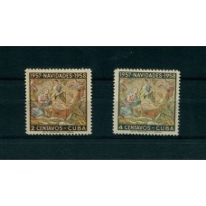 CUBA 1957 Yv. 468/9 SERIE COMPLETA DE ESTAMPILLAS MINT RELIGION