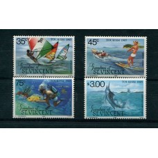 PECES DEPORTES ACUATICOS ST. VINCENT SERIE COMPLETA DE ESTAMPILLAS MINT